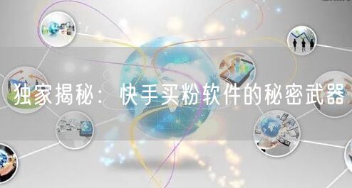 独家揭秘:快手买粉软件的秘密武器