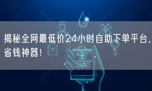 揭秘全网最低价24小时自助下单平台,省钱神器!