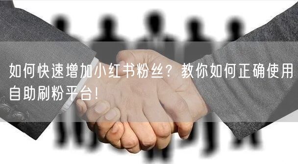 如何快速增加小红书粉丝?教你如何正确使用自助刷粉平台!