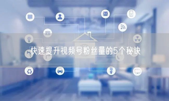 快速提升视频号粉丝量的5个秘诀
