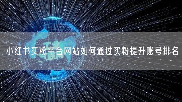 小红书买粉平台网站如何通过买粉提升账号排名